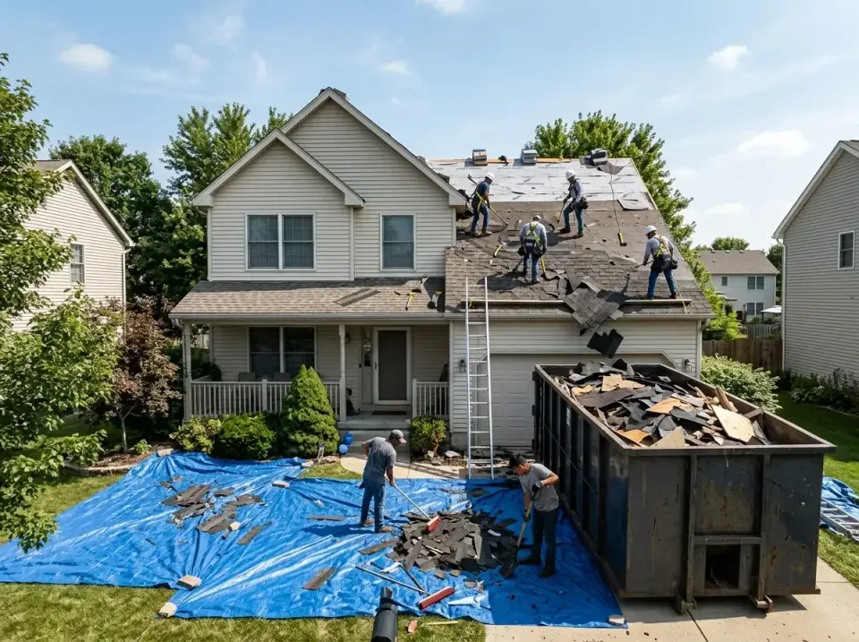 roof-replacement-debris-remova-004 — frequently asked questions, Cheapest Dumpster Rentals in Farmington, AR